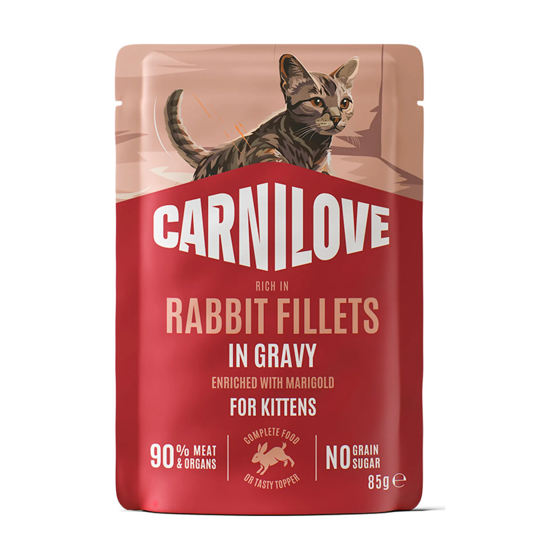Carnilove Cat Kitten Pouch Rabbit & Marigold