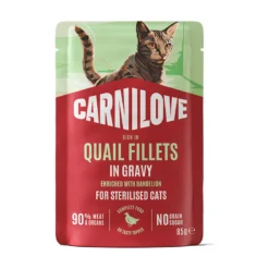 Carnilove Cat Pouch Gravy Sterilized Quail Fillets