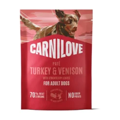 Carnilove Dog Pouch Paté Turkey & Venison with Strawberry Leaves