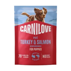 Carnilove Dog Puppy Pouch Paté Turkey & Salmon with Berries