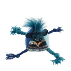 Dogman Fuzzy Kattleksak 3-kant Blå