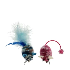 Dogman Fuzzy Kattleksak Mus 2-pack