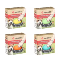 Flamingo Inspelningsbar Knapp för Hund