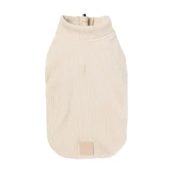 FuzzYard Pet Products FuzzYard Life Ribbed Sweater Sandstone