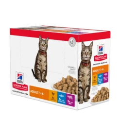 Hill's Pet Nutrition Hill's SCIENCE PLAN Adult Våtfoder för Katt med Kyckling, Nötkött & Havsfisk