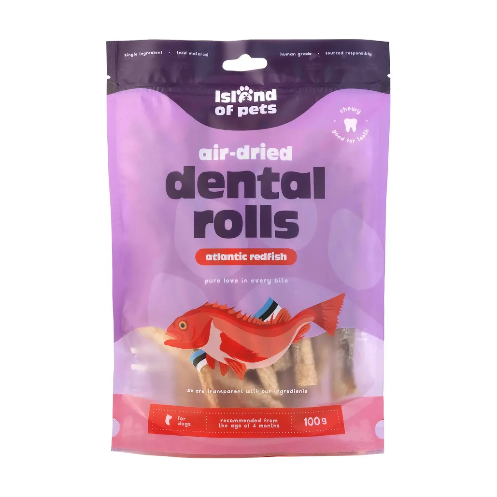 Island of Pets Hundgodis Dental Rullar Kungsfisk
