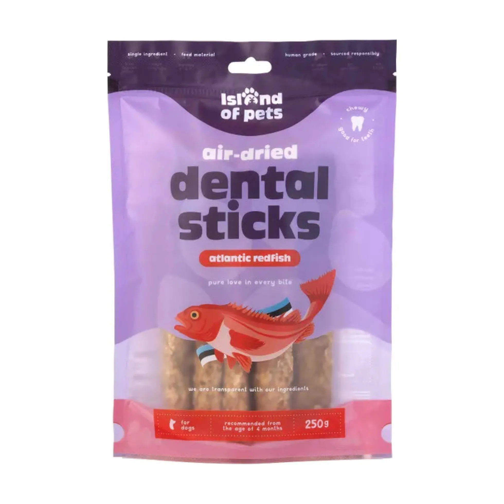 Island of Pets Hundgodis Dental Sticks Kungsfisk