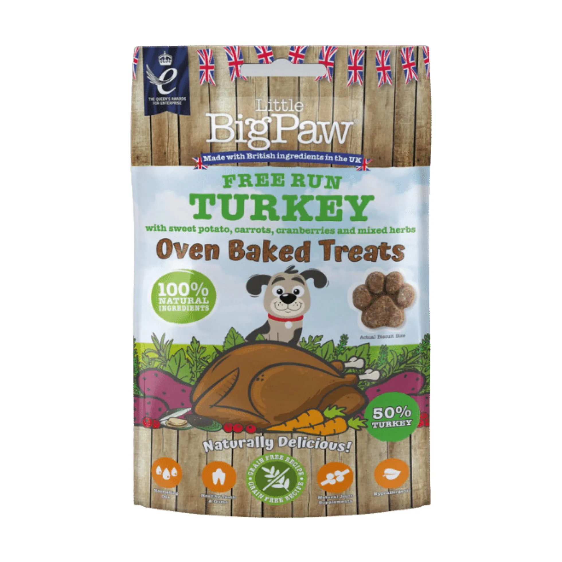 Little BigPaw Oven Baked Treats Turkey, Potato, Carrots, Cranberries & Herbs