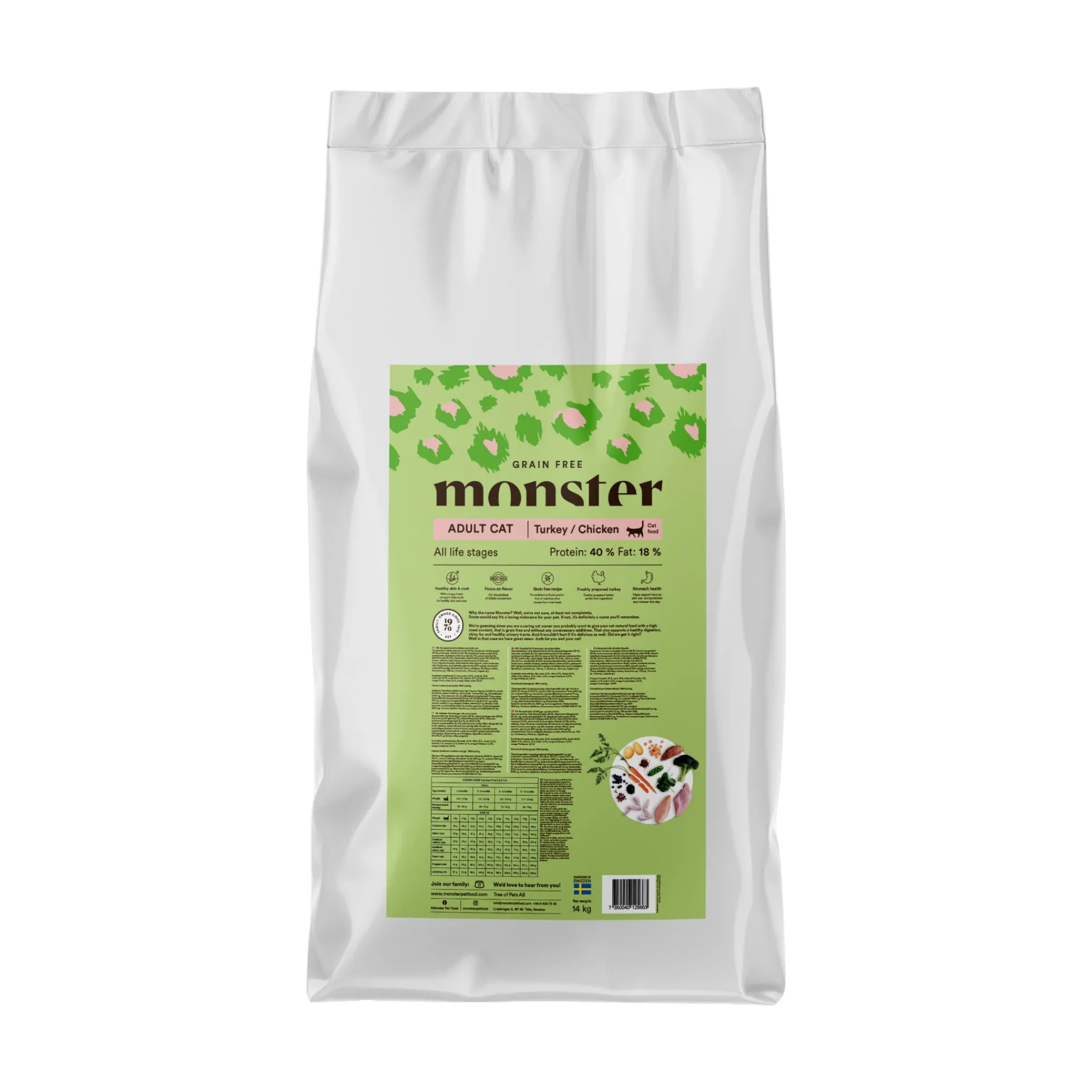 Monster Cat Grain Free Adult Turkey & Chicken