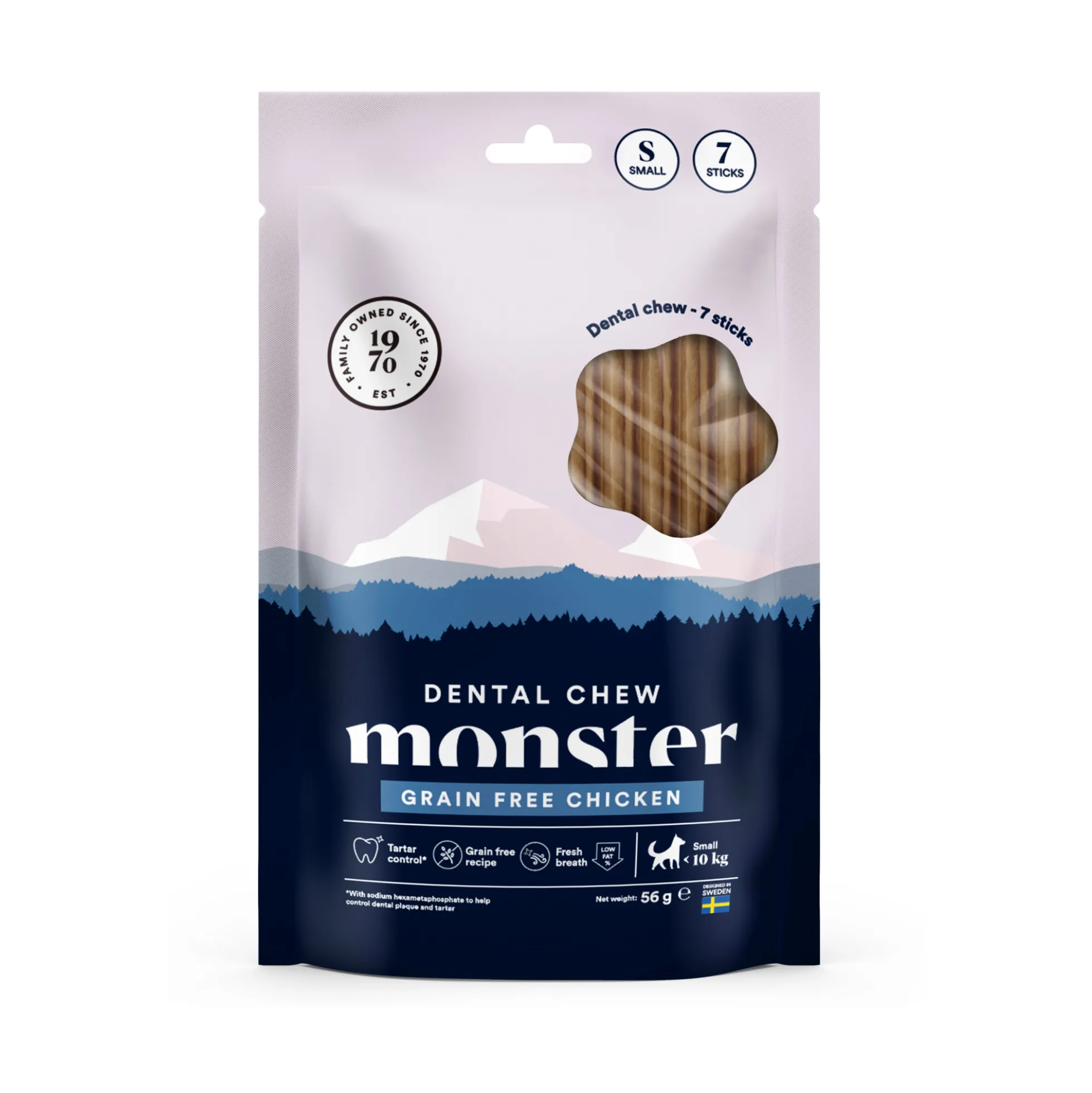 Monster Dog Dental Chew Grain Free Chicken Small
