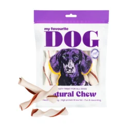 My favourite DOG Filled Rawhide Twists Lamb
