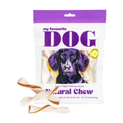 My favourite DOG Filled Rawhide Twists Chicken
