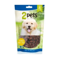 2pets Dogsnack Mini Cubes Ostrich