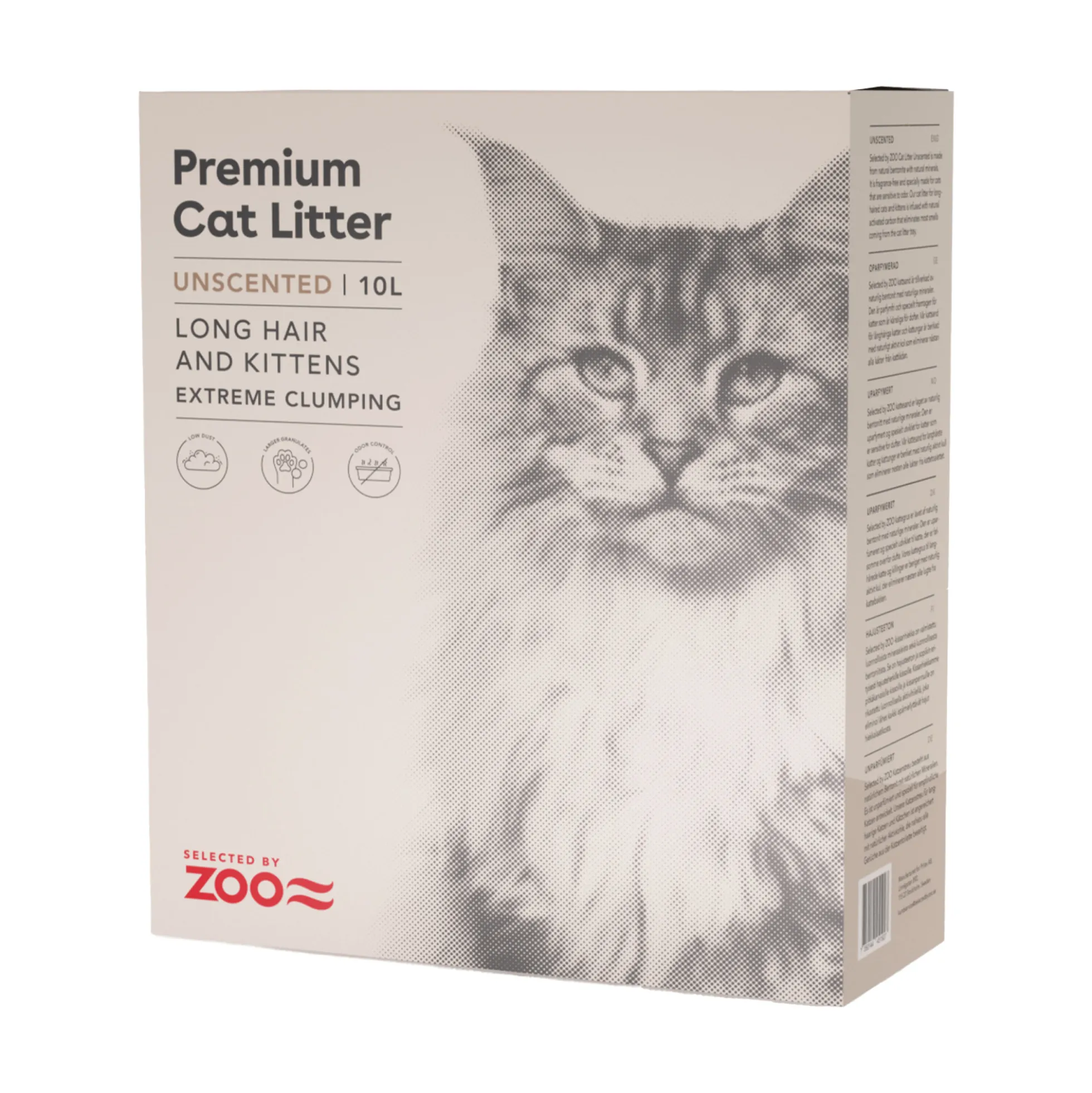 Selected by ZOO Premium Cat Litter Unscented Long Hair & Kitten