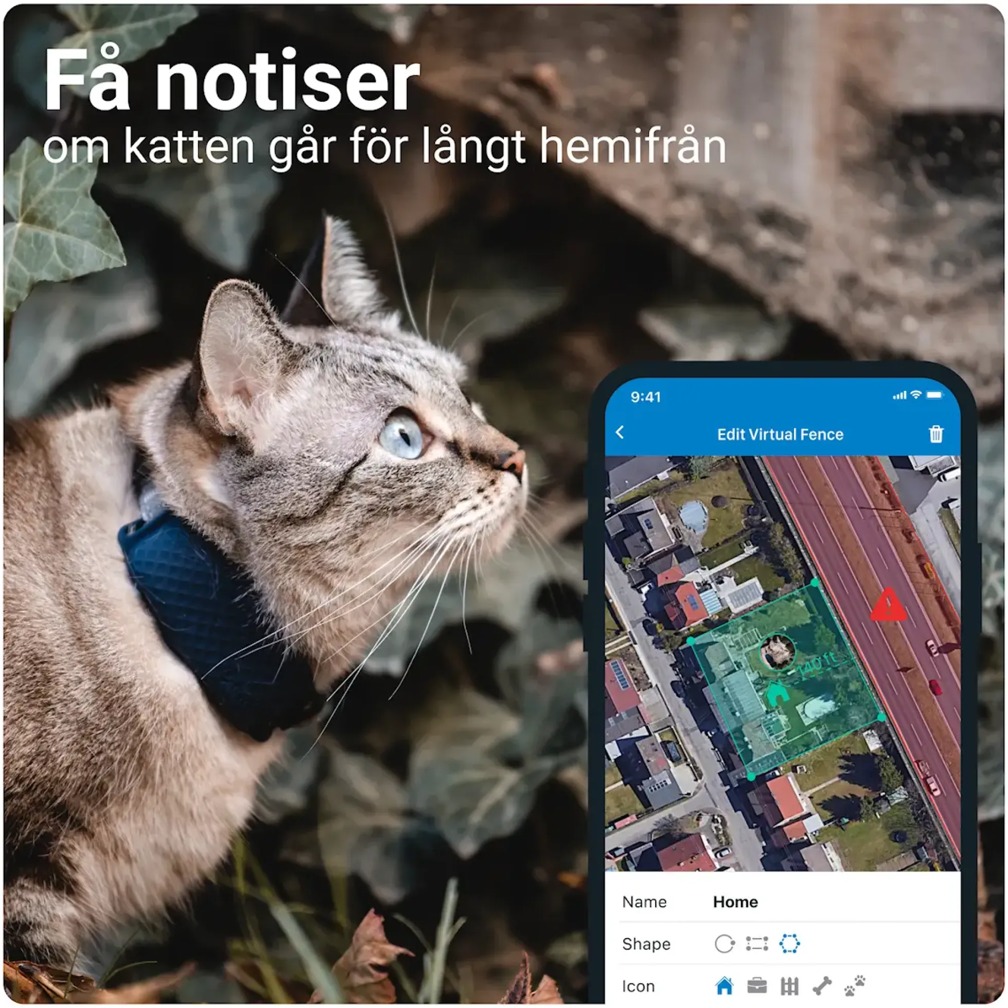 Tractive GPS för Katt Mini med Aktivitetsspårning
