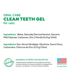 TropiClean Clean Teeth Oral Care Gel för Katt